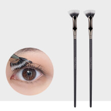 Hesroicy Wimperborstel - Zacht, dicht, geen haaruitval, gemakkelijk schoon te maken, platte waaierkop voor wimperextensions en make-up tools
