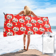 Hello Kitty microvezel strandhanddoek - zacht, draagbaar, sneldrogend voor op reis, zwemmen, sporten en de sportschool (80 x 160 cm)