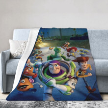 Toy Story cartoon plaid, beddengoed, kamerdecoratie, flanellen dekens voor bed en bank