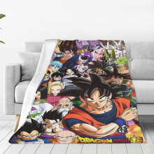 Dragon Ball Anime Kuscheldecke aus warmem Flanell für Sofa, Schlafzimmer, Wohnzimmer, Couch, Camping und Reisen