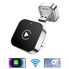 2-in-1 Wireless CarPlay & Android Auto Adapter AI Smart Box