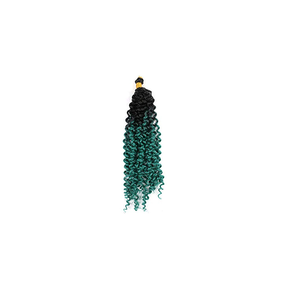Unisex Synthetic Water Wave Ombre Braiding Hair Extensions 14 Inch Afro Kinky Twist Crochet For Women
