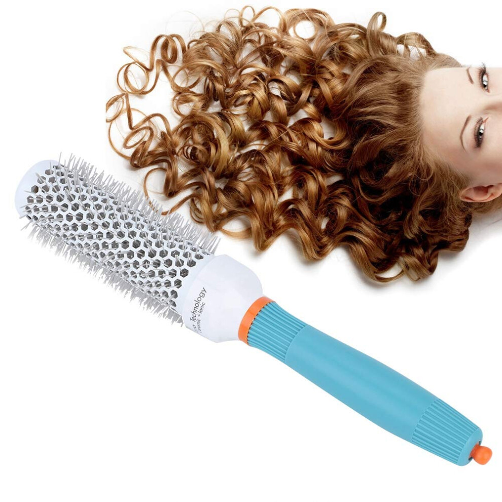 Round Hair Brush 32# with Nano Ceramic Ionic Barrel for Blow Drying and AntiStatic Styling