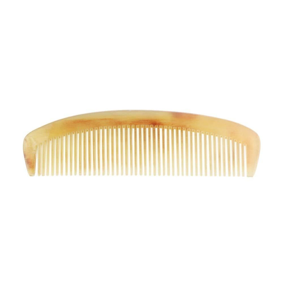 Unisex Horn Hair Comb For Men And Women, Smooth Detangling, Gentle Scalp Care, Compact 17Cm Travel Size