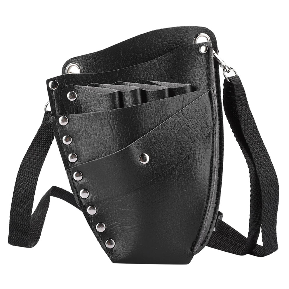 PU Leather Barber Scissor Holster with Large Storage and Quick Access Pockets for Salon Stylists