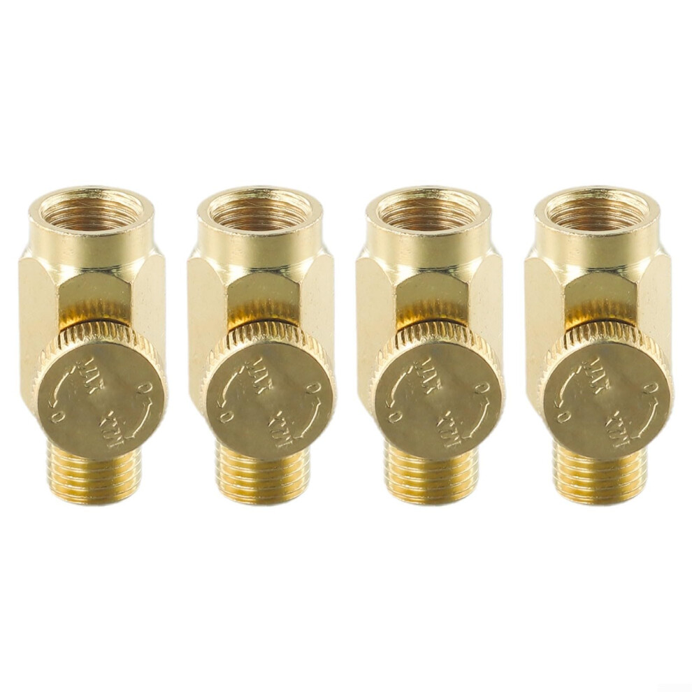 4 Pack 1/4 Inch Npt Brass Inline Air Pressure Regulator For Air Compressor Hose Precise Control 9365369233607