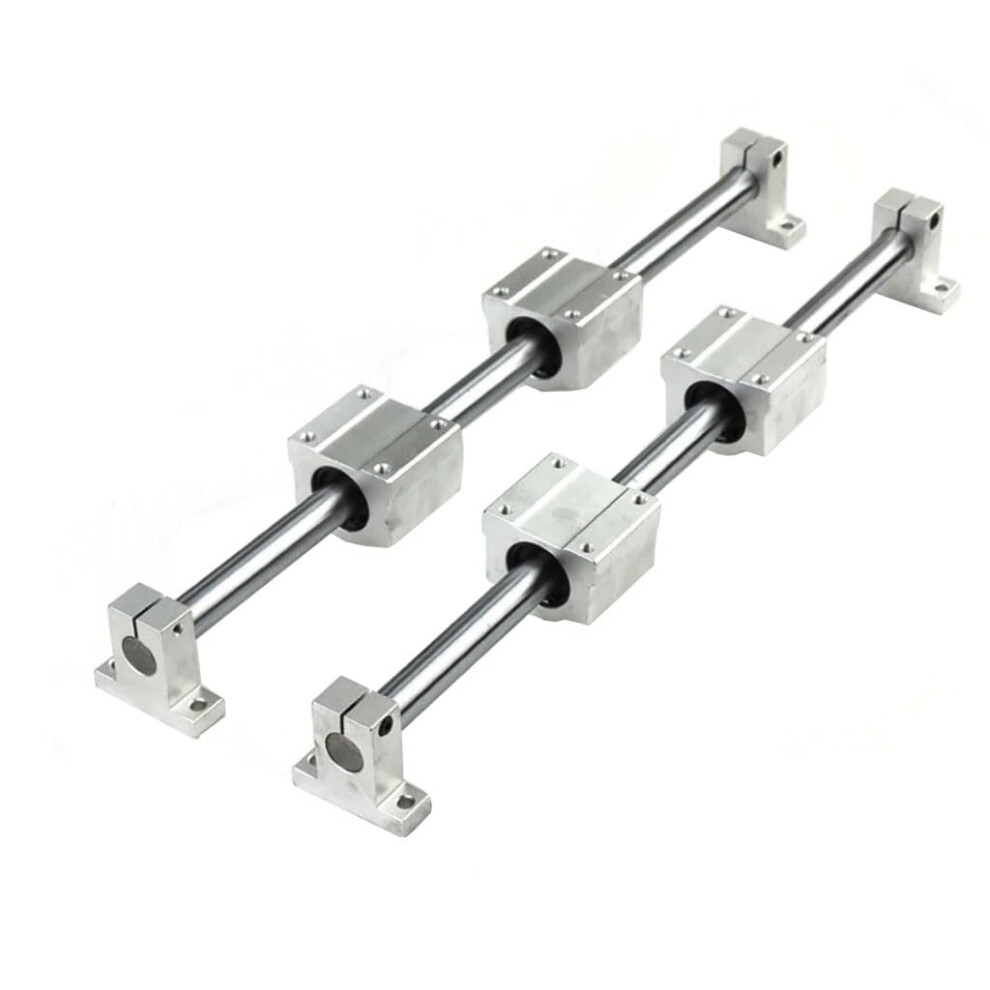 2 Pack Linear Rail Shaft Guide Set With Scs8uu & Sk10 Blocks For Cnc, Robotics, Diy (10Mm X 300Mm) 9164114892416