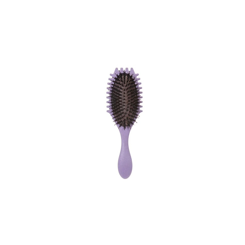 Curly Hair Brush with Gentle Boar Bristles for Effortless Curl Definition and Fast Knot Detangling