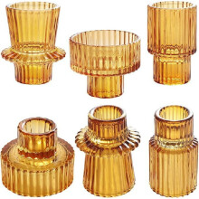 Transparent Crystal Candlestick Creative Stained Glass Candle Holder Aromatherapy Candle Cup