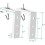 Adjustable White Steel Projector Screen Wall Mount Bracket with Secure Suspension and Ceiling Holder 5