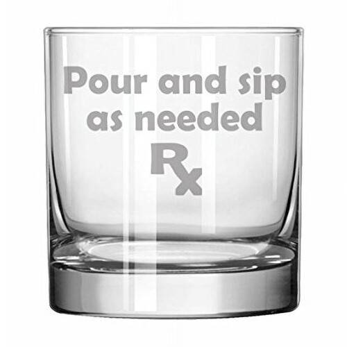 Ποτήρι Highball ουίσκι Rocks 11oz, Αστείο Prescription Nurse, Ρίξτε και πιείτε ό,τι θέλετε