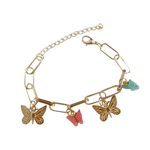 Braccialetti da donna, cavigliera con design a farfalla, occhi di Allah e farfalla