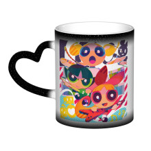 Powerpuff Girls 11 Oz Ceramic Mug, Cute Coffee Cup for Women & Men, Compatible with Christmas Holiday, Unique Design with Handle