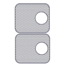 Siliconen gootsteenmat, 2 stuks, gootsteenbeschermers voor keukengootsteen met centrale afvoer, opvouwbare, hittebestendige gootsteenmat