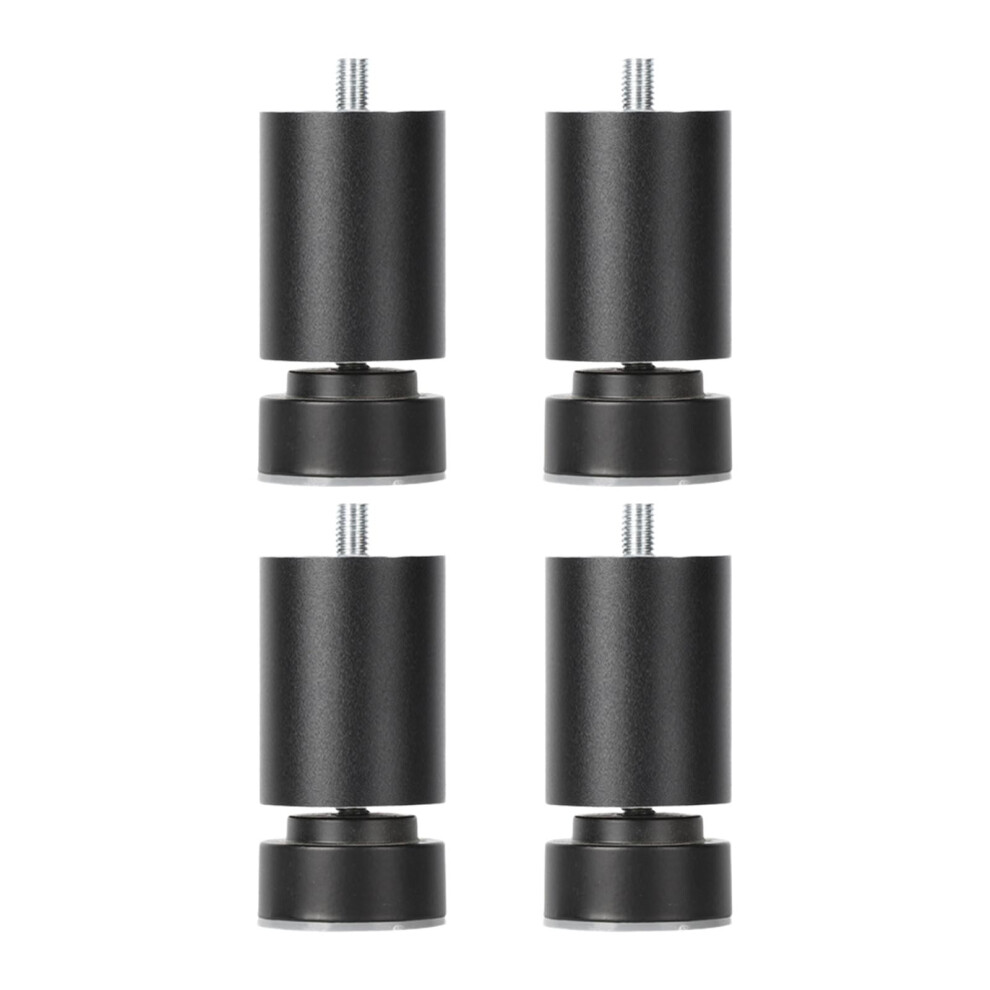 4X M10 Thread Bed Frame Legs Furniture Support Legs For Sofas Cafe Bathroom Black 8Cm 9482828396151