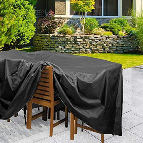 Bella copertura per tavolo e sedia da giardino, antivento, resistente e impermeabile. 2