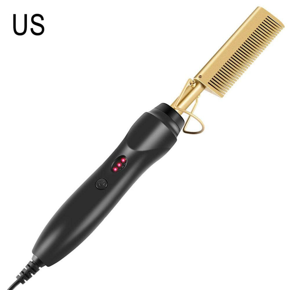 Unisex Hot Comb Hair Straightener With Durable Copper Teeth For African American Hair And Wigs