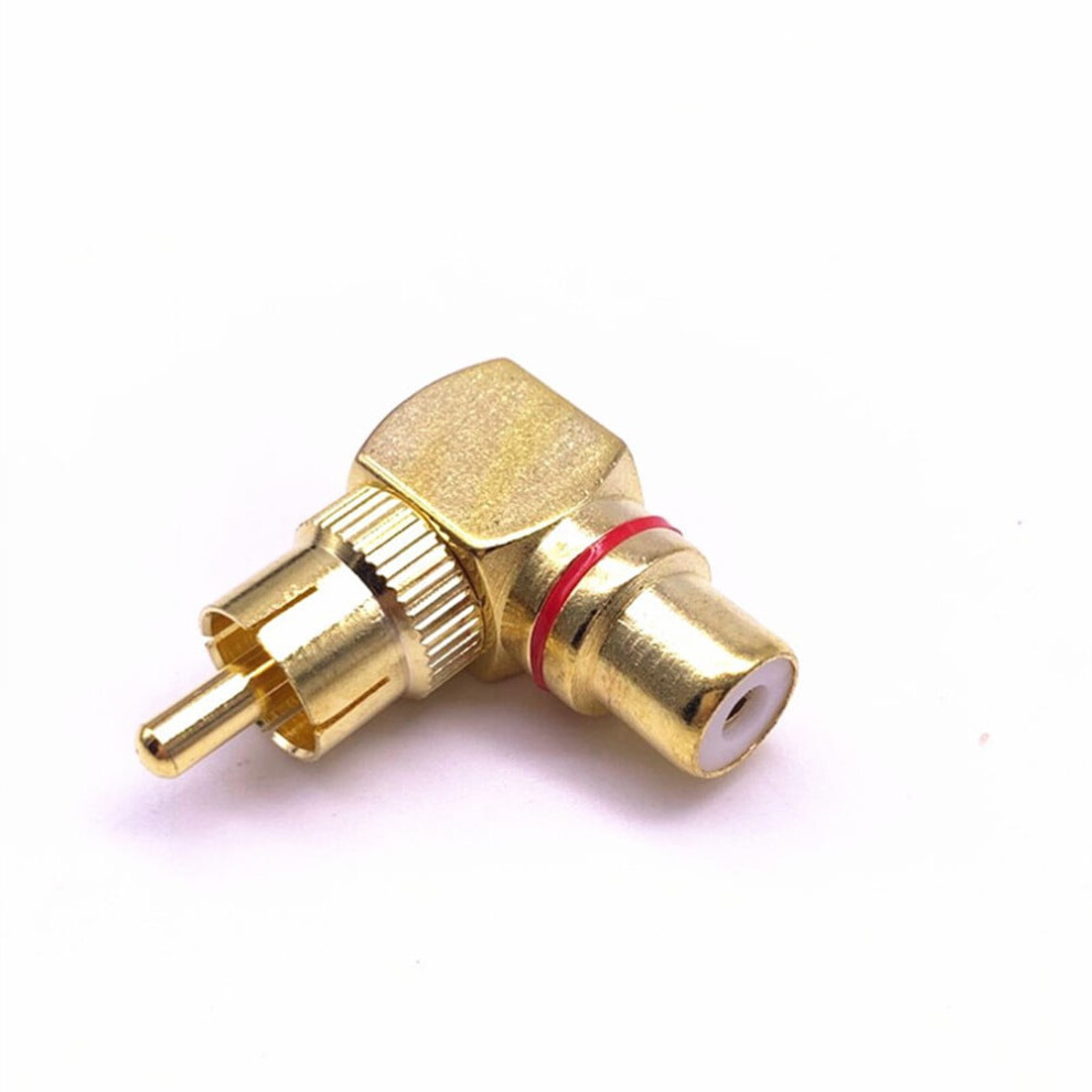 Metal Rca Right Angle Connector Plug Male To Female 90Degree Elbow Audio Adapter 9482726628866