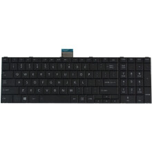 Nyt amerikansk layout til bærbar computer med udskiftning af tastatur til Toshiba Satellite C75-A7120C75-A7390C75-B7180C75-B7193, sort bærbar