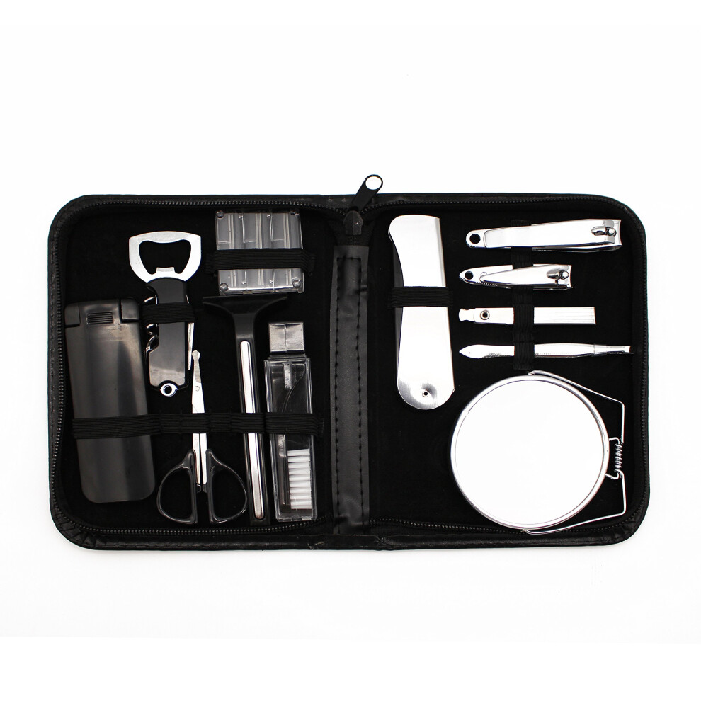 Travel Grooming Kit 12 Piece Manicure Pedicure Set with Case for Travel and Home Use