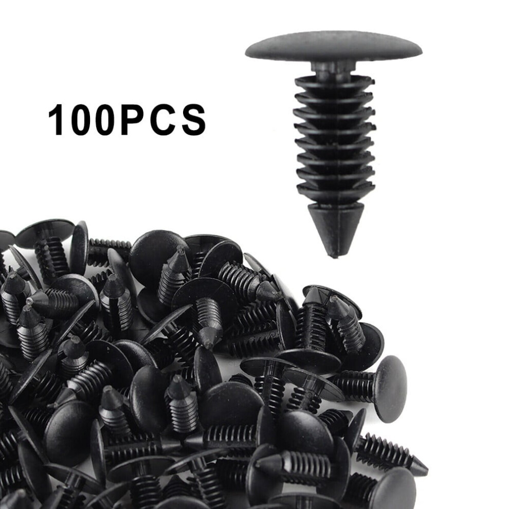 100Pcs 8Mm Hole Car Clips Bumper Shield Retainer Plastic Rivet Push Pin 9175034986390