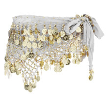 TureClos Belly Dance Waist Chain White