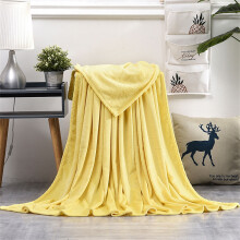 Djunllk Throw Blanket - Yellow Microfiber Ultimate Cozy Soft Blanket, Breathable Fluffy Blanket All Season Use, 70.8" x 78.7"