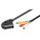 Adapter cable, Scart to composite audio video, IN/OUT 1