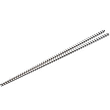 ckepdyeh 3 Pairs Cooking Chopsticks Extra Long Stainless Steel Chopsticks with Anti-Slip Threaded for Hot Pot, Cooking, Frying