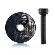 Mountain Bike Headset Stem Cap for 1 1/8 Inch Fork Steerer Tube, Durable Alloy MTB Accessory