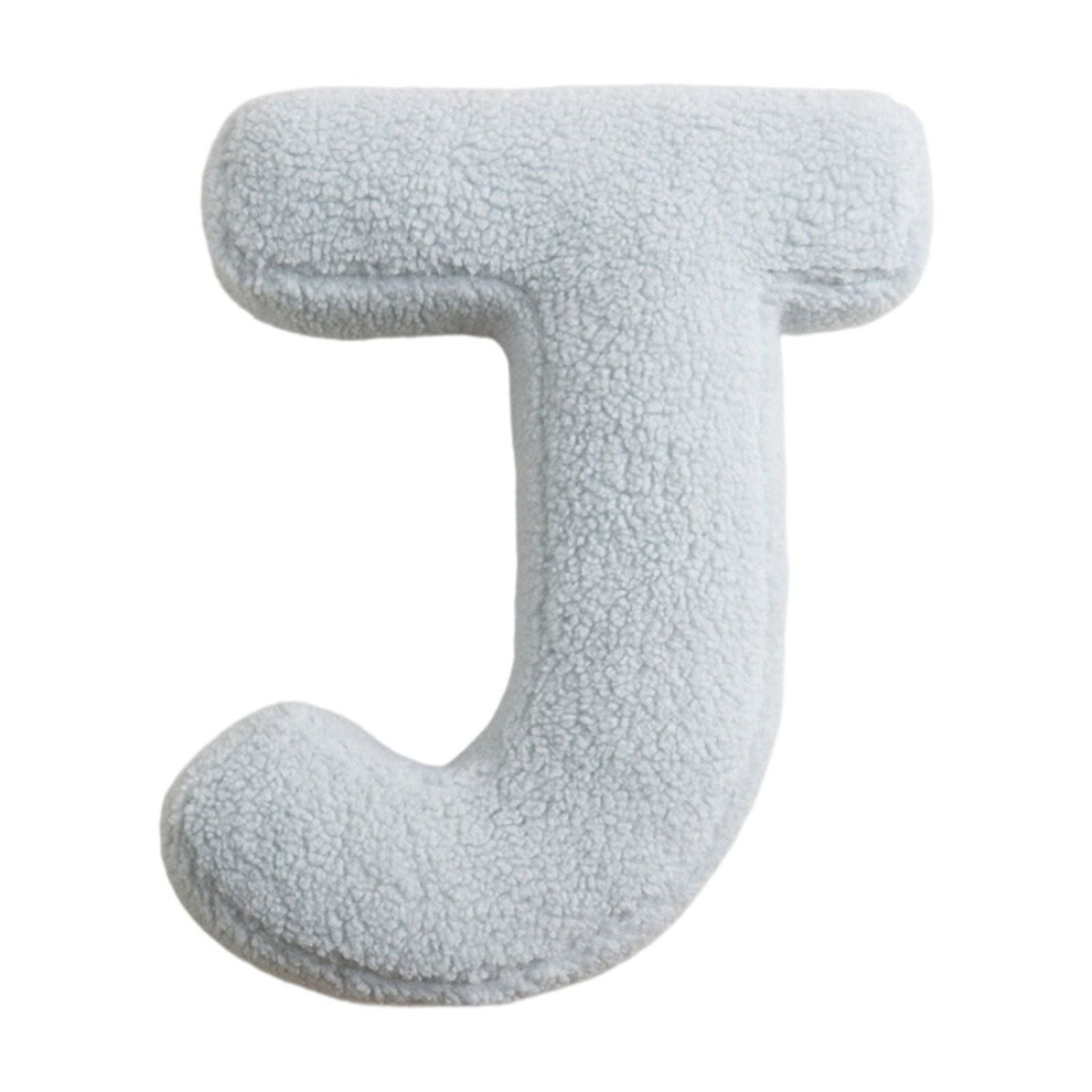 Letter J Pillow, Hilingoto English Alphabet Velvet Cushion, Compatible with Nursery Decor, Sofa Decorative Initial Letter Gift for Kids