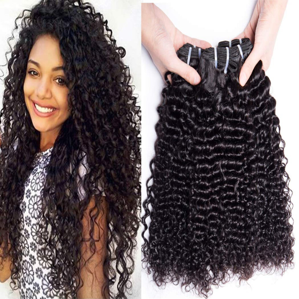 Peruvian Deep Wave Virgin Human Hair Bundles 3pcs 22 24 26in Natural Color Low Shedding Weft
