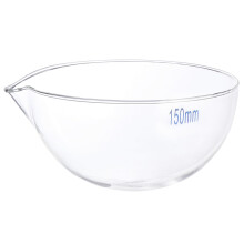 Evaporating Dish Heat Resistant Round Bottom Glassware with Spout for Laboratory and School Use