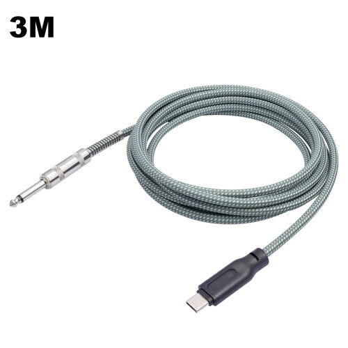jixopn1/2/3/5M6.35mm1/4" Αρσενικό Μονόχρωμο σε Αρσενικό Πλεγμένο Καλώδιο Τύπου C, συμβατό με