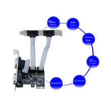 FOR25Mbps PCIE-Seriell-Port-Erweiterungskarte AX99100Chip PCIE zu Serieller Port RS232-Schnittstelle 4-Port-Erweiterungskarte Riser-Karte
