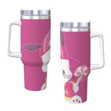 Copo térmico Pochacco H2.0 de aço inoxidável, 1,18 L (40 oz), com tampa e canudo, ideal para água, chá gelado, café ou smoothies.