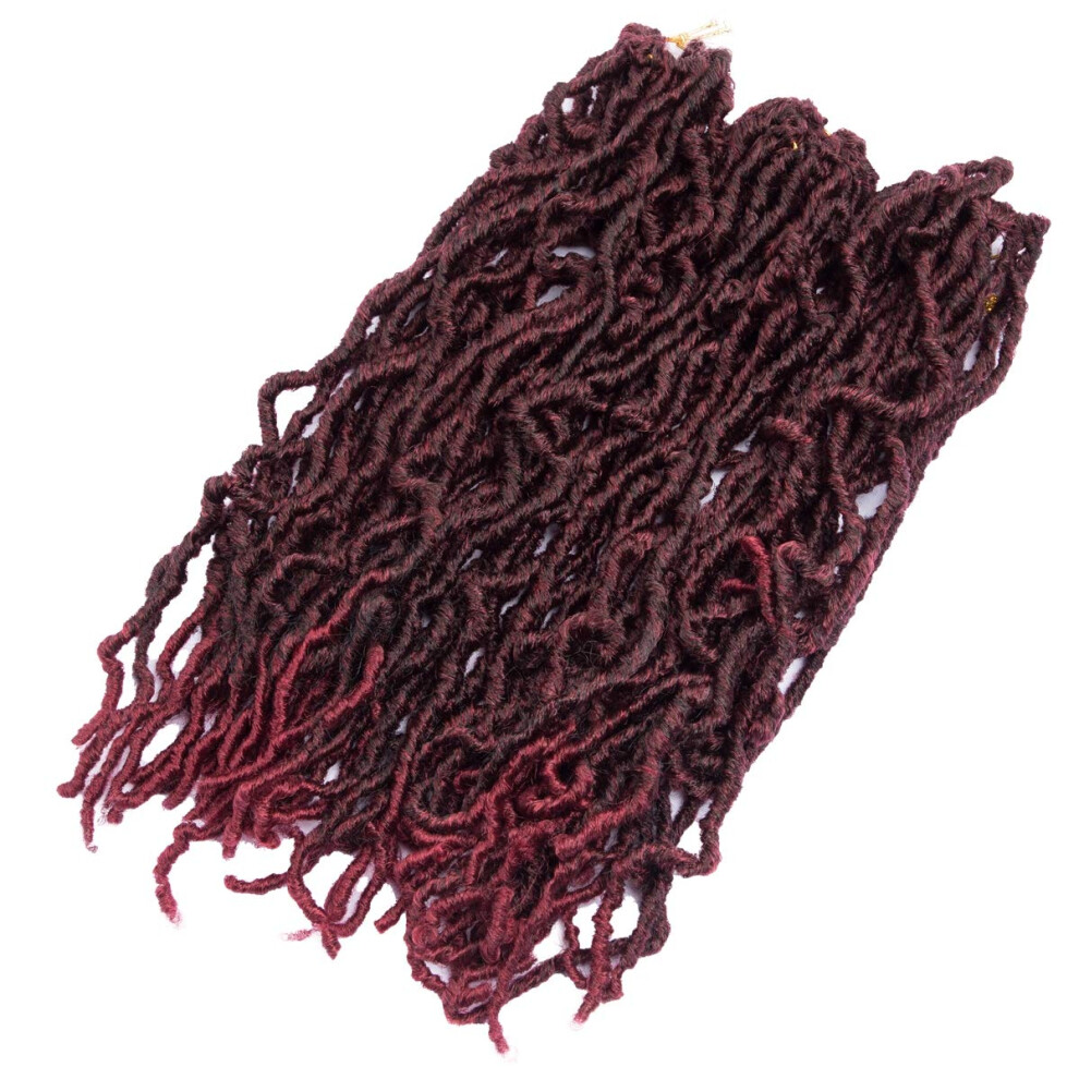 Unisex 14 Inch Prelooped Faux Locs Crochet Hair 63 Roots Soft Nu Locs Braids For Women Natural Look