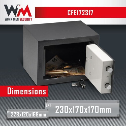 Elektronischer Safe - Work Men Security - CFE172317 - Außenmaße 17 x 23 x 17 cm 2