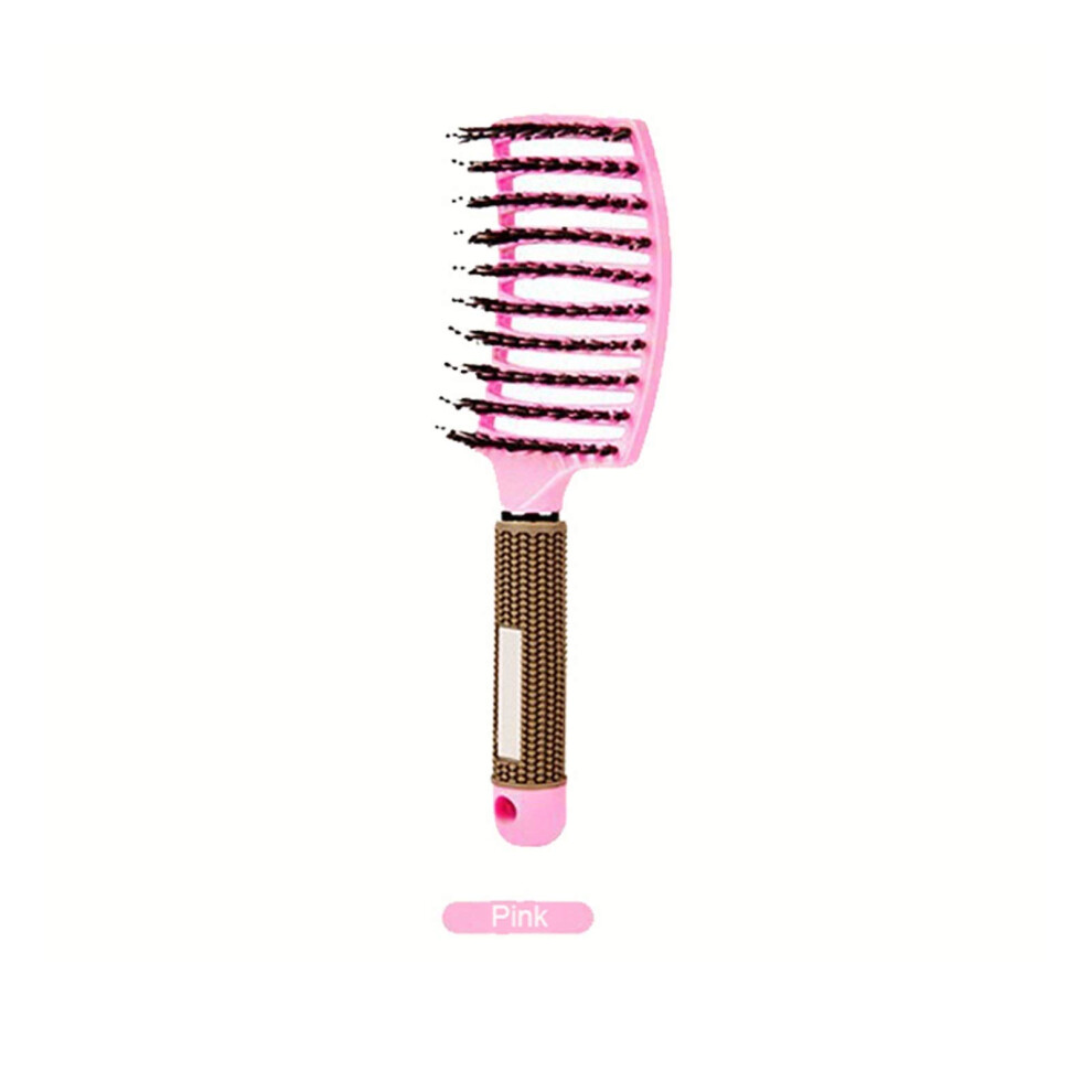 Hair Detangling Brush with AntiStatic Bristles for Long Hair, Scalp Massage, Salon Styling Pink