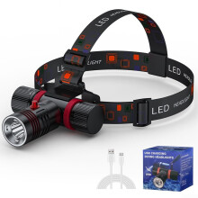 Waterproof LED Diving Flashlight IPX8 with 4 Modes and Type C Charging for Underwater Exploration