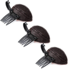 Hair Volume Insert Set with Comb, Brown Invisible Puff Cushion for Instant Hair Lift, 3PCS for Women