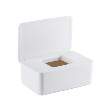 Zhuge Wipes Dispenser, Baby Diaper Wipes Case, Tissue Storage Box, Easy Open & Close Wet Wipe Container, Seal Design to Prevent Moisture Loss - White