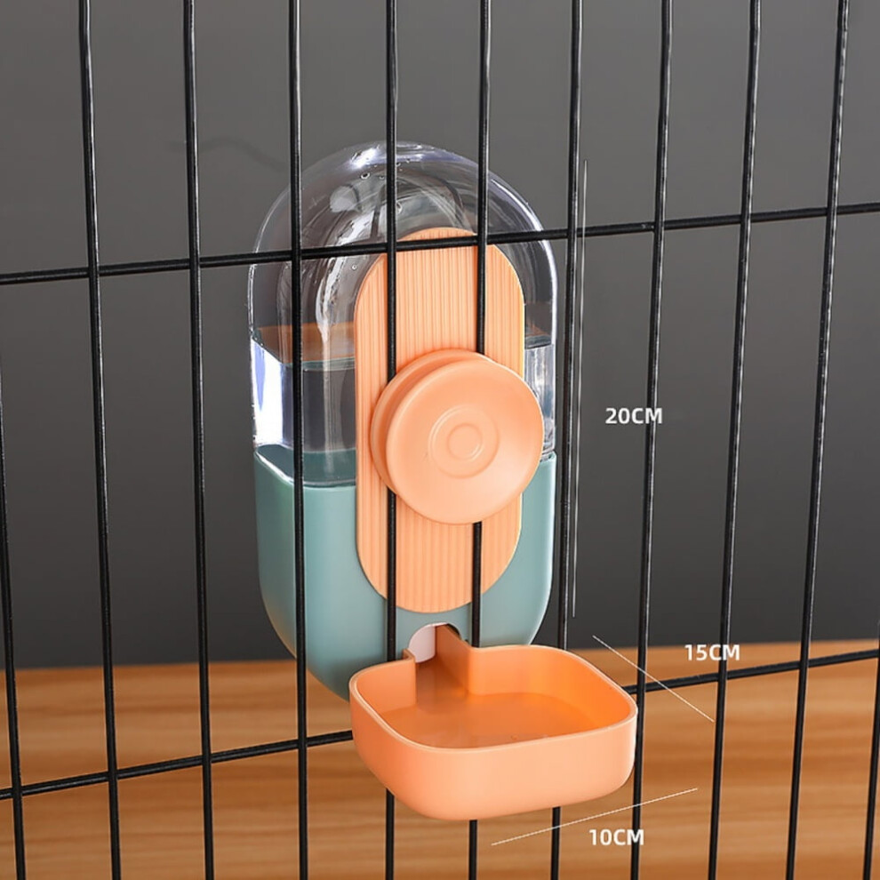 Rabbit Water Bottle, Guinea Pig Water Bottle, 27Oz Hanging Fountain Automatic Dispenser No Drip Water Bowl For Cage,Blue And Orange 9482726634423