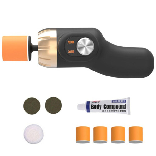Car Polisher with Variable Speed Control, 60W Scratch Remover Kit, 4 Pads and 2 Brushes
