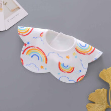 Herrnalise Baby Three-layer Thickened Rose Bib 360 Rotatable Waterproof And Dirt-proof Bib Baby Saliva Towel