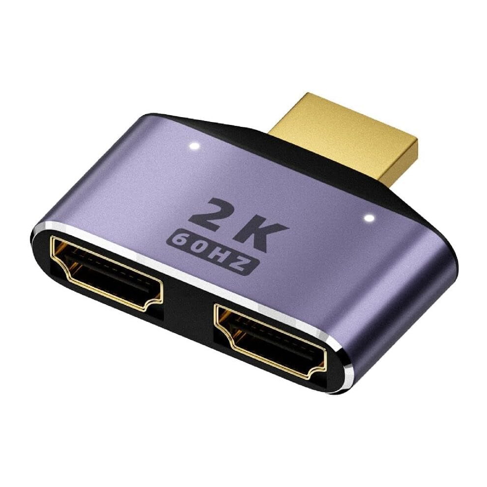 Hdmi Splitter 1X2 Full Hd 1080P 2K Compatible Video Switch For Hdtv Dvd And Satellite Black 9044945143614