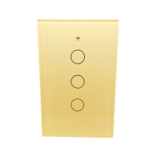 Interruptor inteligente, interruptor de parede inteligente Wi-Fi, interruptores de toque Wi-Fi de 2,4 GHz, compatível com interruptores de parede