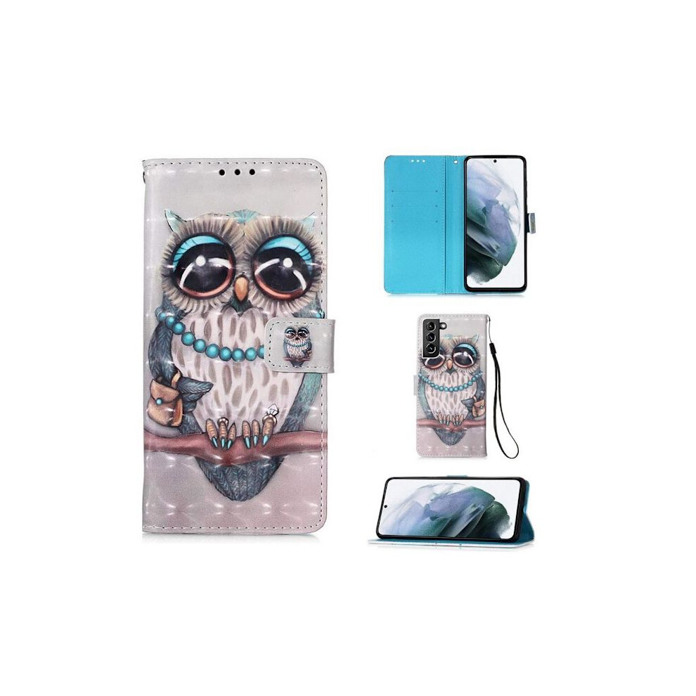 Wallet Case Compatible With Samsung Galaxy S22 - Ornate Owl 9482828404528
