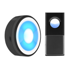 Sonerie wireless de lungă distanță cu 5 niveluri de volum și lumină neagră, electrocasnice inteligente