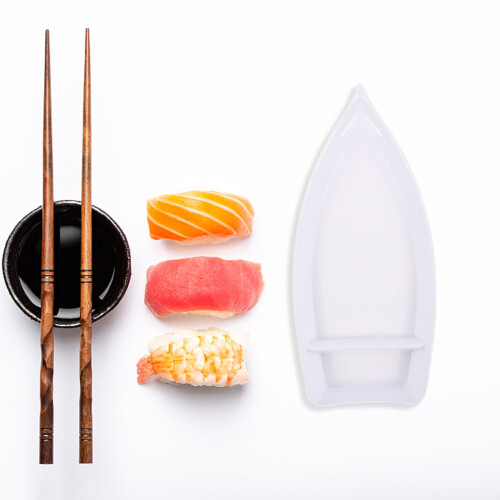 Eease Japanisches Sushi-Boot, Lachsplatte, Sashimi-Gerichte, Buffet-Tablett 1